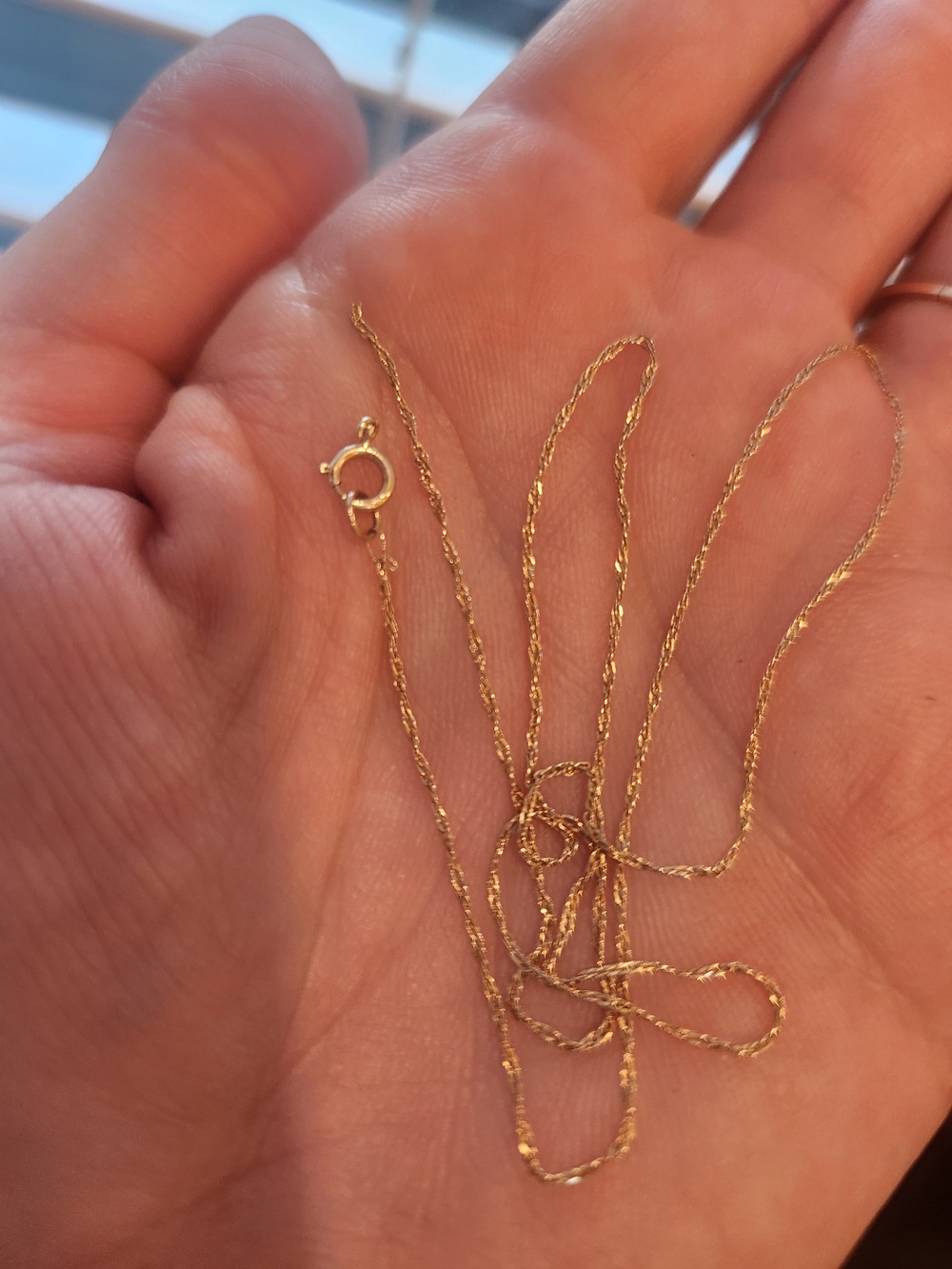 Gold Twisted Rope Pendant Chain Necklace - Women's Jewelry